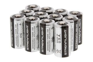 This pack of 12 Streamlight CR123A 3V batteries are compatible with most weapon lights